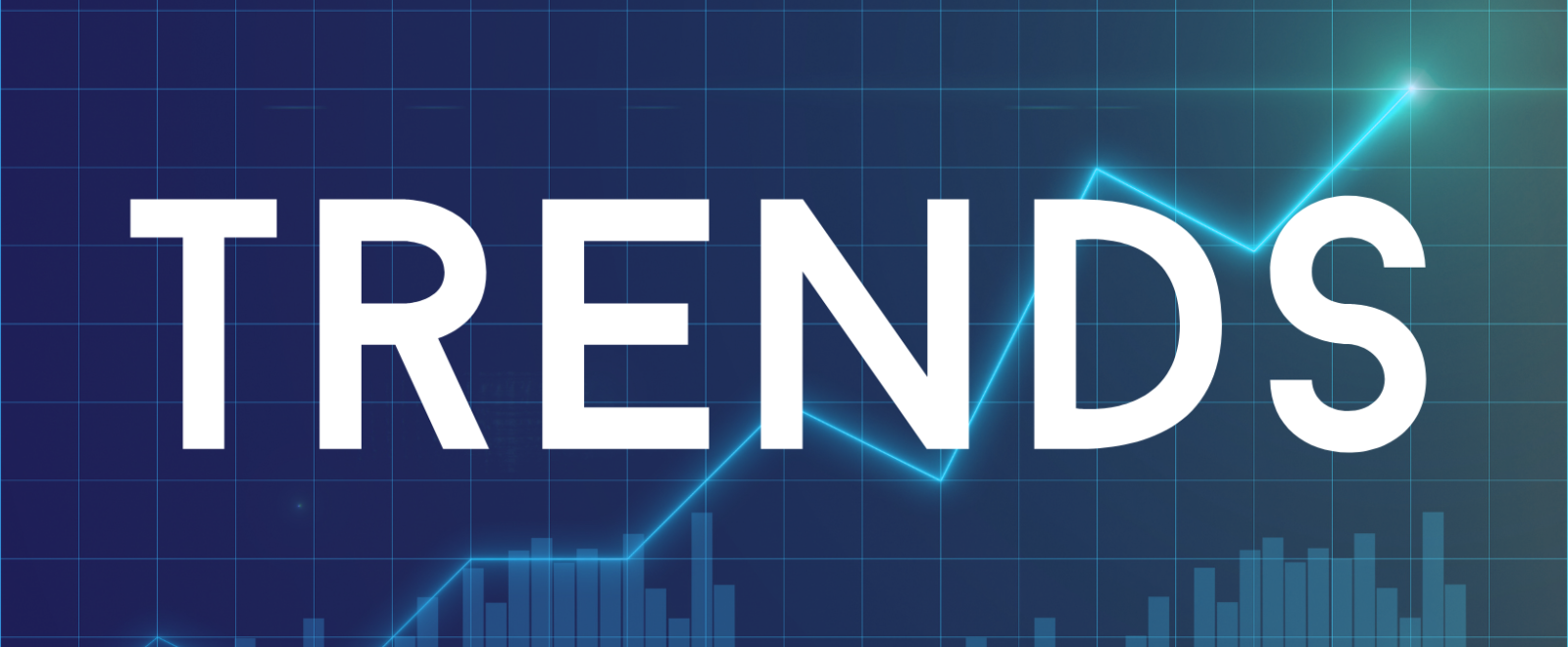 "Trends" written over a line graph.